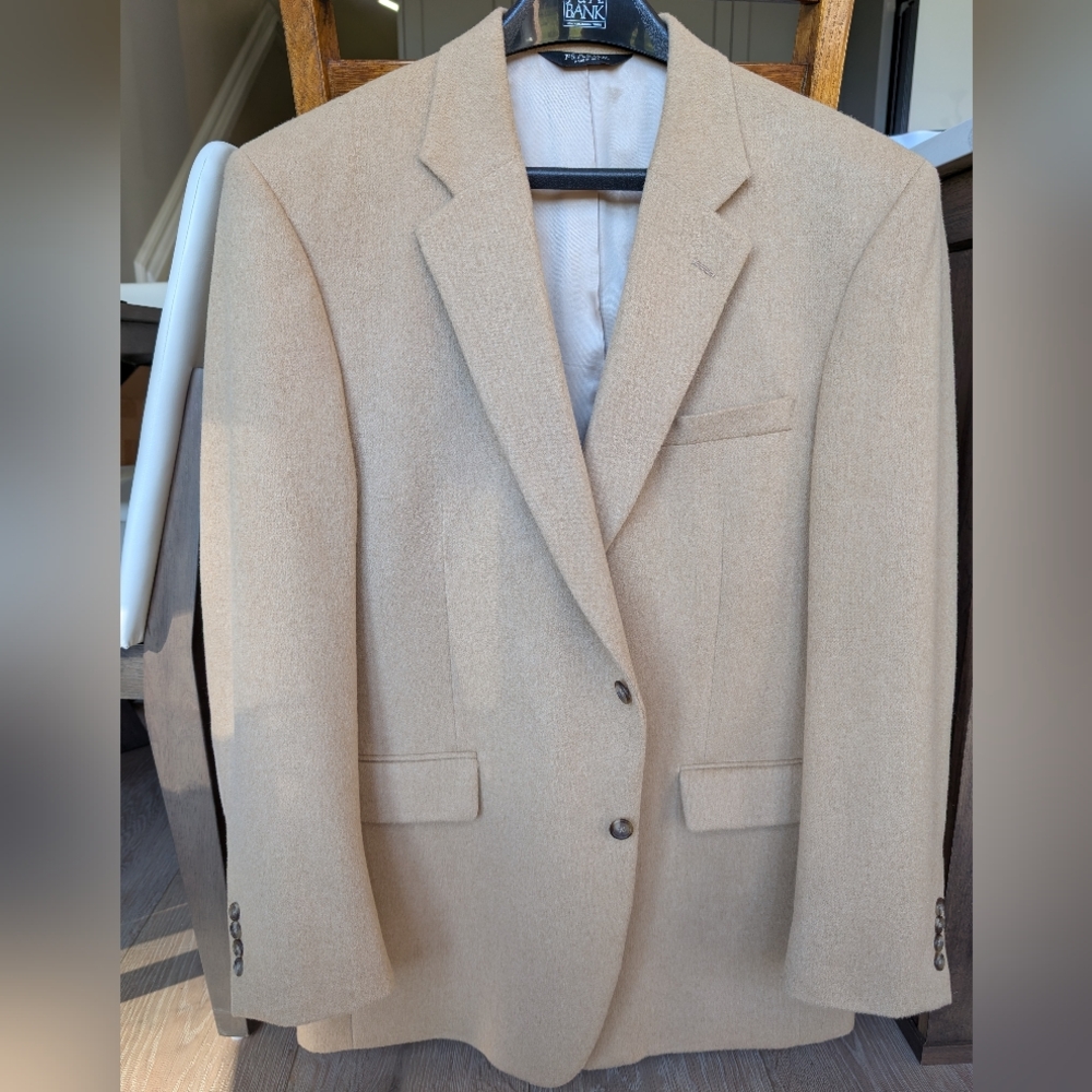 Jos A Bank 100% Camelhair Blazer Sport Coat 46L